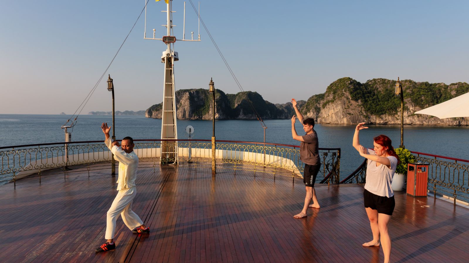 Tai Chi on sundeck